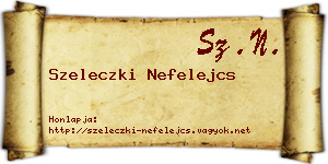 Szeleczki Nefelejcs névjegykártya
